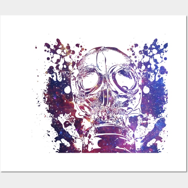 Gas Mask Galaxy Wall Art by T73Designs